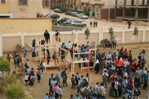 wooden galaxy with kids