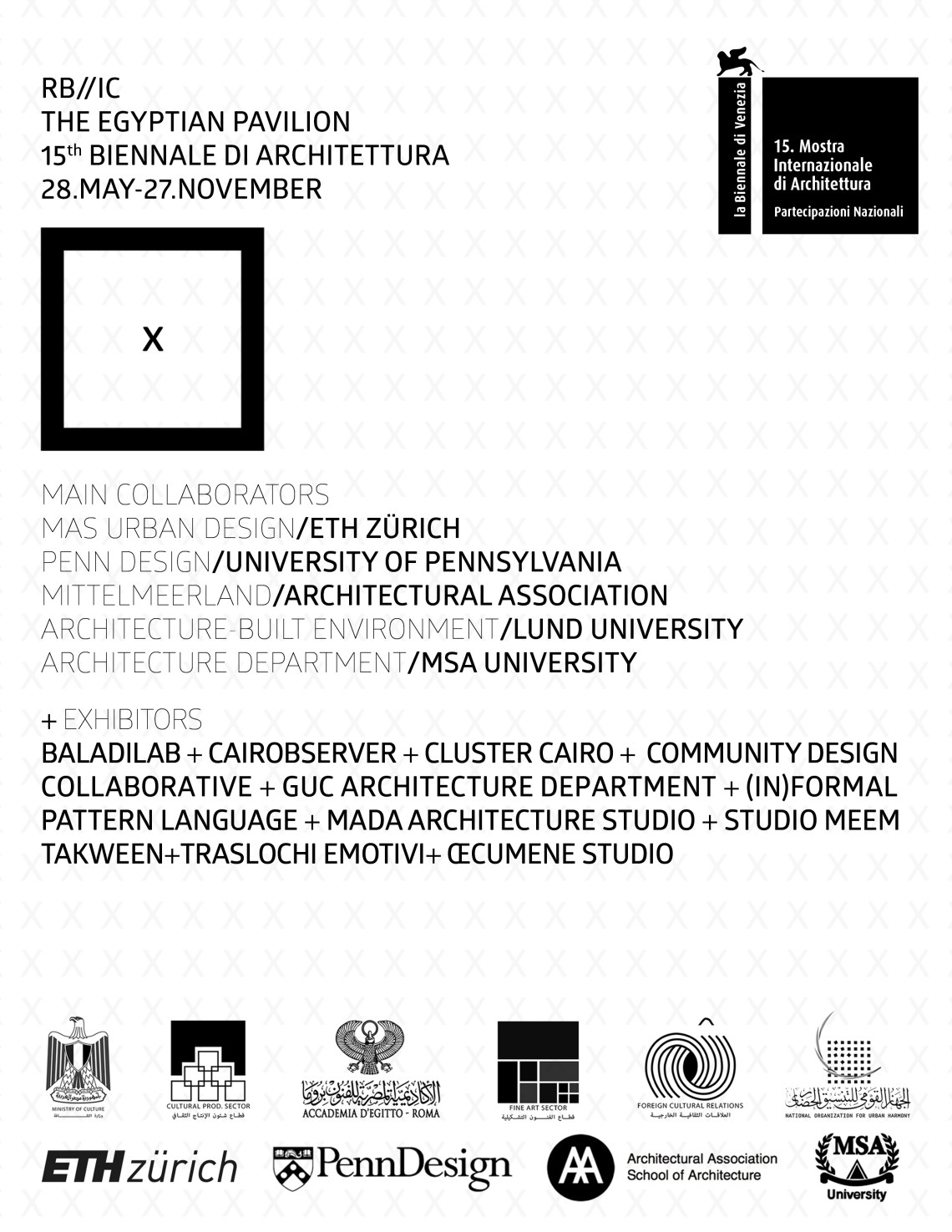 Egyptian Pavilion 15th Biennale of Architecture